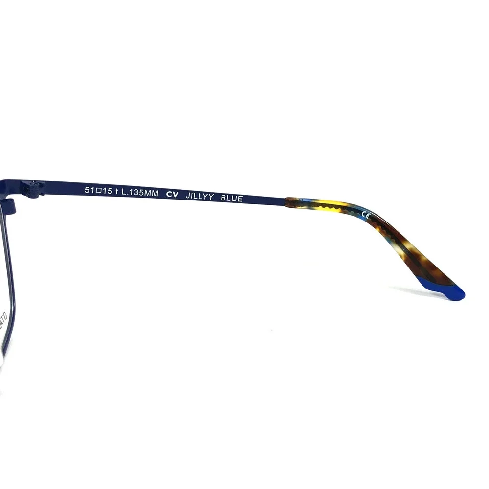 Steve Madden Eyeglasses Frames JILLYY BLUE Cat Eye Full Rim 51-15-135